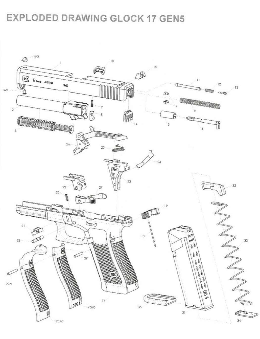 Spare parts (Glock Gen 5) - Jizni CZ Accessories